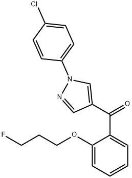 [1-(4-CHLOROPHENYL)-1H-PYRAZOL-4-YL][2-(3-FLUOROPROPOXY)PHENYL]METHANONE 结构式