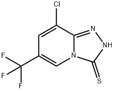 8-氯-6-(三氟甲基)-[1,2,4]三唑并[4,3-A]吡啶-3-硫醇 结构式