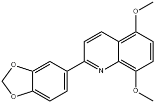 2-(1,3-BENZODIOXOL-5-YL)-5-METHOXY-8-QUINOLINYL METHYL ETHER 结构式