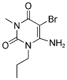 6-AMINO-5-BROMO-3-METHYL-1-PROPYL-1H-PYRIMIDINE-2,4-DIONE 结构式