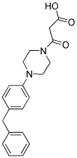 3-[4-(4-BENZYLPHENYL)PIPERAZIN-1-YL]-3-OXOPROPANOIC ACID 结构式