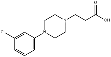 3-[4-(3-CHLORO-PHENYL)-PIPERAZIN-1-YL]-PROPIONIC ACID 结构式