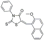 (5E)-5-[(2-METHOXY-1-NAPHTHYL)METHYLENE]-3-PHENYL-2-THIOXO-1,3-THIAZOLIDIN-4-ONE 结构式