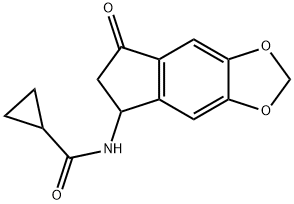 CYCLOPROPANECARBOXYLIC ACID (7-OXO-6,7-DIHYDRO-5H-INDENO[5,6-D][1,3]DIOXOL-5-YL)-AMIDE 结构式