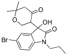5-BROMO-3-(6,6-DIMETHYL-4-OXOTETRAHYDRO-2H-PYRAN-3-YL)-3-HYDROXY-1-PROPYL-1,3-DIHYDRO-2H-INDOL-2-ONE 结构式