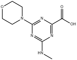 4-(甲基氨基)-6-吗啉-1,3,5-三嗪-2-羧酸 结构式