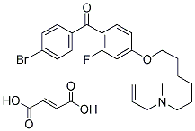 4'-[6-(ALLYLMETHYLAMINO)HEXYLOXY]-4-BROMO-2'-FLUOROBENZOPHENONE FUMARATE (1:1) 结构式