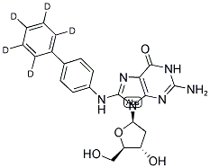 N-(2'-DEOXYGUANOSIN-8-YL)-4-AMINO(BIPHENYL-2',3',4',5'-D5) 结构式