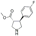 METHYL (+/-)-TRANS-4-(4-FLUORO-PHENYL)-PYRROLIDINE-3-CARBOXYLATE 结构式