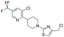 1-[4-(CHLOROMETHYL)-1,3-THIAZOL-2-YL]-4-[3-CHLORO-5-(TRIFLUOROMETHYL)PYRID-2-YL]PIPERIDINE 结构式