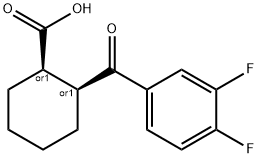 CIS-2-(3,4-DIFLUOROBENZOYL)CYCLOHEXANE-1-CARBOXYLIC ACID 结构式