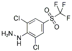 2,6-DICHLORO-4-(TRIFLUOROMETHYLSULFONYL)PHENYLHYDRAZINE 结构式