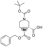 (R)-N-4-Boc-N-1-Cbz-2-哌嗪甲酸 结构式