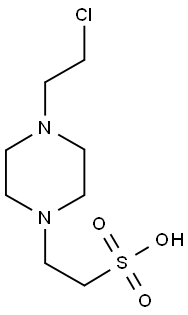 2-[4-(2-CHLORO-ETHYL)-PIPERAZIN-1-YL]-ETHANESULFONIC ACID 结构式