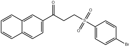 3-[(4-BROMOPHENYL)SULFONYL]-1-(2-NAPHTHYL)-1-PROPANONE 结构式