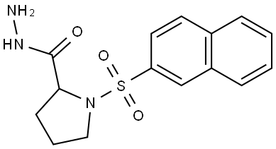 1-(2-萘基磺酰基)-2-吡咯烷卡巴肼 结构式