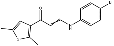(E)-3-((4-溴苯基)氨基)-1-(2,5-二甲基噻吩-3-基)丙-2-烯-1-酮 结构式