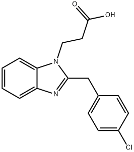 3-[2-(4-CHLORO-BENZYL)-BENZOIMIDAZOL-1-YL]-PROPIONIC ACID 结构式