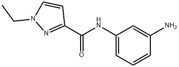 N-(3-氨基苯基)-1-乙基-1H-吡唑-3-甲酰胺 结构式