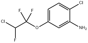 2-CHLORO-5-(2-CHLORO-1,1,2-TRIFLUORO-ETHOXY)-PHENYLAMINE 结构式