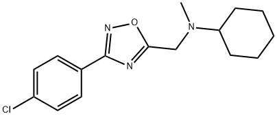 N-([3-(4-CHLOROPHENYL)-1,2,4-OXADIAZOL-5-YL]METHYL)-N-CYCLOHEXYL-N-METHYLAMINE 结构式