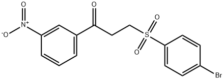 3-[(4-BROMOPHENYL)SULFONYL]-1-(3-NITROPHENYL)-1-PROPANONE 结构式
