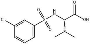 N-(3-氯苯磺酰基)缬氨酸 结构式