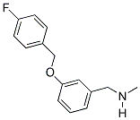 1-(3-((4-FLUOROBENZYL)OXY)PHENYL)-N-METHYLMETHANAMINE 结构式