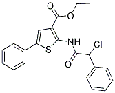 2-(2-CHLORO-2-PHENYL-ACETYLAMINO)-5-PHENYL-THIOPHENE-3-CARBOXYLIC ACID ETHYL ESTER 结构式