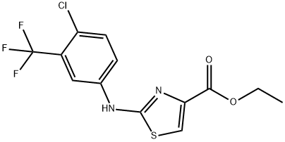 ETHYL 2-[4-CHLORO-3-(TRIFLUOROMETHYL)ANILINO]-1,3-THIAZOLE-4-CARBOXYLATE 结构式