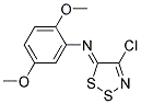 N-[(5Z)-4-CHLORO-5H-1,2,3-DITHIAZOL-5-YLIDENE]-N-(2,5-DIMETHOXYPHENYL)AMINE 结构式