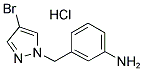 3-(4-Bromo-pyrazol-1-ylmethyl)-phenylamine hydrochloride 结构式