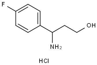 3-氨基-3-(4-氟-苯基)-丙-1-醇盐酸盐 结构式