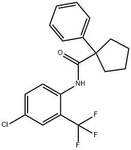 N-(4-CHLORO-2-(TRIFLUOROMETHYL)PHENYL)(PHENYLCYCLOPENTYL)FORMAMIDE 结构式