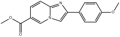 METHYL 2-(4-METHOXYPHENYL)IMIDAZO[1,2-A]PYRIDINE-6-CARBOXYLATE 结构式