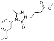 METHYL 4-[4-(3-METHOXYPHENYL)-3-METHYL-5-OXO-4,5-DIHYDRO-1H-1,2,4-TRIAZOL-1-YL]BUTANOATE 结构式