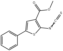 2-硫代异氰酸酯邻-5-苯基-噻吩-3-羧酸甲酯 结构式