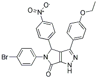 5-(4-BROMOPHENYL)-3-(4-ETHOXYPHENYL)-4-(4-NITROPHENYL)-4,5-DIHYDROPYRROLO[3,4-C]PYRAZOL-6(1H)-ONE 结构式