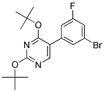 5-(3-BROMO-5-FLUOROPHENYL)-2,4-DITERT-BUTOXYPYRIMIDINE 结构式