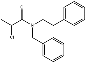 N-BENZYL-2-CHLORO-N-(2-PHENYLETHYL)PROPANAMIDE 结构式