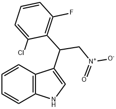 3-[1-(2-CHLORO-6-FLUOROPHENYL)-2-NITROETHYL]-1H-INDOLE 结构式