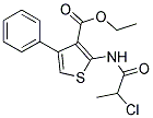 2-(2-CHLORO-PROPIONYLAMINO)-4-PHENYL-THIOPHENE-3-CARBOXYLIC ACID ETHYL ESTER 结构式