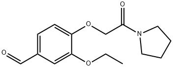 3-ETHOXY-4-(2-OXO-2-PYRROLIDIN-1-YL-ETHOXY)-BENZALDEHYDE 结构式
