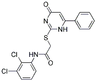 N-(2,3-DICHLOROPHENYL)-2-[(4-OXO-6-PHENYL-1,4-DIHYDROPYRIMIDIN-2-YL)THIO]ACETAMIDE 结构式