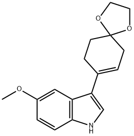 5-甲氧基-3-(1,4-二氧杂螺[4.5]癸烷-7-烯-8-基)-1H-吲哚 结构式