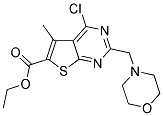 ETHYL 4-CHLORO-5-METHYL-2-(MORPHOLIN-4-YLMETHYL)THIENO[2,3-D]PYRIMIDINE-6-CARBOXYLATE 结构式
