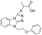 2-([9-(2-PHENOXYETHYL)-9H-[1,2,4]TRIAZOLO[4,3-A]BENZIMIDAZOL-3-YL]THIO)PROPANOIC ACID 结构式