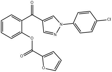 2-([1-(4-CHLOROPHENYL)-1H-PYRAZOL-4-YL]CARBONYL)PHENYL 2-FUROATE 结构式