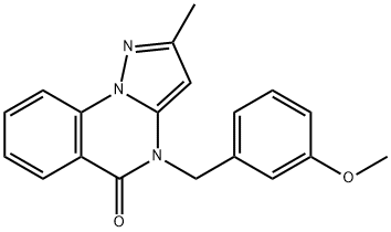 4-(3-METHOXYBENZYL)-2-METHYLPYRAZOLO[1,5-A]QUINAZOLIN-5(4H)-ONE 结构式