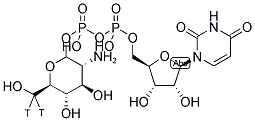 URIDINE DIPHOSPHATE D-GLUCOSAMINE [GLUCOSAMINE 6-3H] 结构式